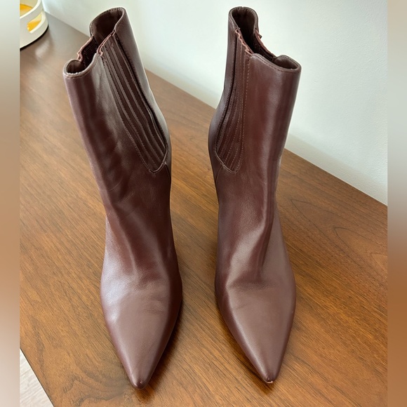 SAKS FIFTH AVENUE Leather Ankle Boots - Picture 5 of 5